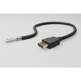 goobay Cable HDMI de alta velocidad 90° con Ethernet negro