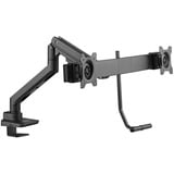 goobay Soporte doble para monitor Office, Soporte de monitor negro