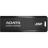 ADATA SC610 2 TB USB tipo A 3.2 Gen 2 (3.1 Gen 2) Negro, Unidad de estado sólido negro, 2 TB, USB tipo A, 3.2 Gen 2 (3.1 Gen 2), 550 MB/s, 10 Gbit/s, Negro
