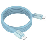 Ansmann Cable de silicona USB-C a USB-C azul