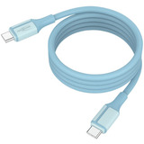 Ansmann Cable de silicona USB-C a USB-C azul