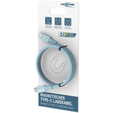Ansmann Cable de silicona USB-C a USB-C azul