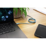Ansmann Cable de silicona USB-C a USB-C azul