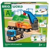 BRIO World Starterset Tren de carga con grúa A, Ferrocarril 