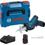 Bosch GSA 12V-14 Professional power jigsaws 3000 spm, Sierra de sable azul/Negro, Empuñadura cilíndrica, Negro, Azul, 3000 spm, 70 dB, 81 dB, 3 dB