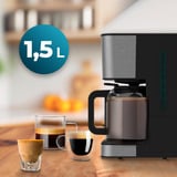 Cecotec 273, Cafetera de filtro acero fino/Negro