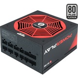 Chieftronic PowerPlay unidad de fuente de alimentación 850 W 20+4 pin ATX PS/2 Negro, Rojo, Fuente de alimentación de PC negro/Rojo, 850 W, 100 - 240 V, 47 - 63 Hz, 12 A, Activo, 100 W