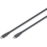 Digitus Cable de conexión de silicona USB4 Gen 3x2 USB-C > USB-C negro