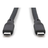 Digitus Cable de conexión de silicona USB4 Gen 3x2 USB-C > USB-C negro