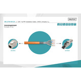 Digitus Cable de instalación profesional Cat.7 S/FTP simple, Cca naranja