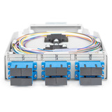 Digitus Caja de riel DIN LWL OS2 equipada con adaptador SC y pigtail, Caja de fíbra óptica 