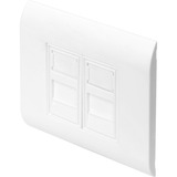 Digitus Caja vacía para módulos Keystone, 2x RJ-45, Caja de conexiones blanco