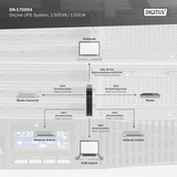 Digitus DN-170094 OnLine, UPS negro