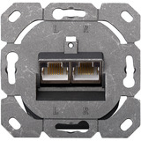 Digitus Toma de datos CAT.6A, empotrada, apantallada, 2x RJ-45 LSA, Caja de conexiones blanco