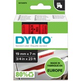 Dymo D1 - Etiquetas estándar - Negro sobre rojo - 19mm x 7m, Cinta de escritura Negro sobre rojo, Poliéster, Bélgica, -18 - 90 °C, DYMO, LabelManager, LabelWriter 450 DUO