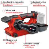 EINHELL TP-BS 18/457 Li BL, 4466270, Lijadora de banda rojo/Negro