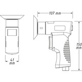 Hazet Juego de lijadora excéntrica mini, 36 piezas, Lijadora orbital azul/Negro