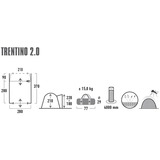 High Peak Toldo para autocaravana Trentino 2.0, Tienda de campaña gris/cal