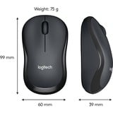 Logitech M220 Silent ratón Oficina Ambidextro RF inalámbrico Óptico 1000 DPI gris, Ambidextro, Óptico, RF inalámbrico, 1000 DPI, Carbón vegetal