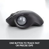 Logitech MX Ergo ratón mano derecha RF Wireless + Bluetooth Trackball 440 DPI negro, mano derecha, Trackball, RF Wireless + Bluetooth, 440 DPI, Grafito