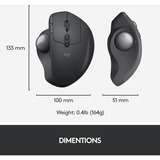 Logitech MX Ergo ratón mano derecha RF Wireless + Bluetooth Trackball 440 DPI negro, mano derecha, Trackball, RF Wireless + Bluetooth, 440 DPI, Grafito