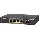 Netgear GS305Pv2 No administrado Gigabit Ethernet (10/100/1000) Energía sobre Ethernet (PoE) Negro, Interruptor/Conmutador negro, No administrado, Gigabit Ethernet (10/100/1000), Bidireccional completo (Full duplex), Energía sobre Ethernet (PoE), Montaje de pared