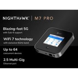 Netgear Nighthaw M7 Pro Router de red móvil, Router WIRELESS LTE negro, Router de red móvil, Negro, Portátil, LCD, 7,11 cm (2.8"), Gigabit Ethernet