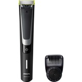 Philips OneBlade Pro Recorta, perfila y afeita, Cortapelo para barba negro/Plateado, perfila y afeita, Batería, Negro