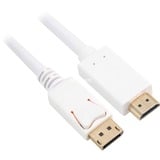 Sharkoon Cable adaptador Displayport 1.2 > HDMI 4K blanco