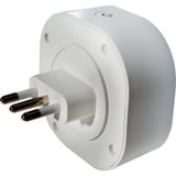 Shelly Plus Plug IT, Toma de corriente con interruptor blanco