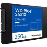 WD Blue SA510 2.5" 250 GB Serial ATA III, Unidad de estado sólido 250 GB, 2.5", 555 MB/s, 6 Gbit/s