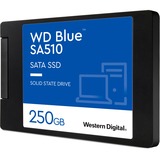 WD Blue SA510 2.5" 250 GB Serial ATA III, Unidad de estado sólido 250 GB, 2.5", 555 MB/s, 6 Gbit/s