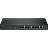 Zyxel GS1915-8 Gestionado L2 Gigabit Ethernet (10/100/1000) Negro, Interruptor/Conmutador Gestionado, L2, Gigabit Ethernet (10/100/1000), Bidireccional completo (Full duplex)