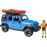 bruder Jeep Wrangler Rubicon Unlimited con kayak y figura, Automóvil de construcción 