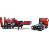 bruder MAN TGA plataforma baja con manipulador telescópico Manitou MLT 633, Automóvil de construcción 