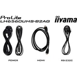 iiyama LH6560UHS-B2AG pantalla de señalización Pizarra de caballete digital 163,8 cm (64.5") LED Wifi 500 cd / m² 4K Ultra HD Negro Procesador incorporado Android 11 24/7, Pantalla de gran formato negro (mate), Pizarra de caballete digital, 163,8 cm (64.5"), LED, 3840 x 2160 Pixeles, Wifi, 24/7