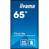 iiyama LH6560UHS-B2AG pantalla de señalización Pizarra de caballete digital 163,8 cm (64.5") LED Wifi 500 cd / m² 4K Ultra HD Negro Procesador incorporado Android 11 24/7, Pantalla de gran formato negro (mate), Pizarra de caballete digital, 163,8 cm (64.5"), LED, 3840 x 2160 Pixeles, Wifi, 24/7