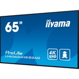 iiyama LH6560UHS-B2AG pantalla de señalización Pizarra de caballete digital 163,8 cm (64.5") LED Wifi 500 cd / m² 4K Ultra HD Negro Procesador incorporado Android 11 24/7, Pantalla de gran formato negro (mate), Pizarra de caballete digital, 163,8 cm (64.5"), LED, 3840 x 2160 Pixeles, Wifi, 24/7