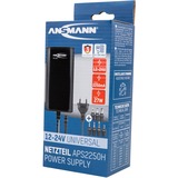 Ansmann APS 2250H adaptador e inversor de corriente Interior 27 W Negro, Fuente de alimentación negro, Universal, Interior, 100 - 240 V, 50/60 Hz, 27 W, 12 - 24 V