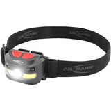 Ansmann Linterna frontal HD250RS, Luz de LED negro