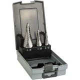 Bosch 2 608 587 426 broca Broca de paso 3 pieza(s), Conjuntos de brocas Taladro, Broca de paso, Aluminio, Metal no ferroso, Pipa, Plástico, Perfil, Material del sándwich, Acero de alta velocidad (HSS), 3 pieza(s)
