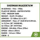 COBI Sherman M4A2E8(76)W, Juegos de construcción 