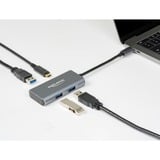 DeLOCK 63261 hub de interfaz USB 3.2 Gen 2 (3.1 Gen 2) Type-C 10000 Mbit/s Negro, Gris, Hub USB gris, USB 3.2 Gen 2 (3.1 Gen 2) Type-C, USB 3.2 Gen 2 (3.1 Gen 2) Type-A, USB 3.2 Gen 2 (3.1 Gen 2) Type-C, 10000 Mbit/s, Negro, Gris, Aluminio, 0,12 m