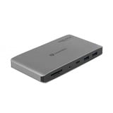 DeLOCK 87777 base para portátil y replicador de puertos Alámbrico Thunderbolt 3 Gris, Estación de acoplamiento Alámbrico, Thunderbolt 3, 60 W, 3,5 mm, 10,100,1000 Mbit/s, Gris