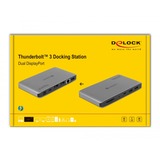 DeLOCK 87777 base para portátil y replicador de puertos Alámbrico Thunderbolt 3 Gris, Estación de acoplamiento Alámbrico, Thunderbolt 3, 60 W, 3,5 mm, 10,100,1000 Mbit/s, Gris