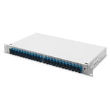Digitus Caja de empalme de fibra óptica, 1U, equipada, 24x SC DX, OS2, Caja de fíbra óptica 