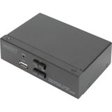 Digitus Conmutador KVM, 2 puertos, pantalla simple, 4K, HDMI®, Switch KVM negro, 2 puertos, pantalla simple, 4K, HDMI®, 3840 x 2160 Pixeles, 4K Ultra HD