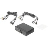 Digitus Conmutador KVM, 2 puertos, pantalla simple, 4K, HDMI®, Switch KVM negro, 2 puertos, pantalla simple, 4K, HDMI®, 3840 x 2160 Pixeles, 4K Ultra HD