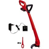 EINHELL GC-CT 18/24 Li P 24 cm Batería Negro, Rojo, Cortabordes rojo/Negro, Cortabordes, 24 cm, Empuñadura en D, Plástico, 8500 RPM, Negro, Rojo