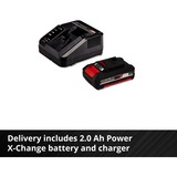 EINHELL GE-CT 18 Li Kit Batería, Cortabordes rojo/Negro, 8500 RPM, 90°, Batería, Ión de litio, 18 V, 2 Ah